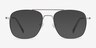 Perry Blue & Silver MétalMontures de lunettes de vue d'EyeBuyDirect, Avec des Verres Teintés