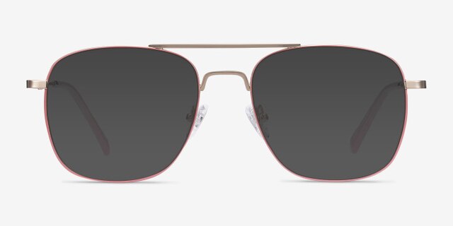 Perry Pink & Rose Gold MetalEyeglass Frames from EyeBuyDirect, with Tinted Lenses