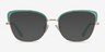 Marina Aqua Gold MetalEyeglass Frames from EyeBuyDirect, with Tinted Lenses