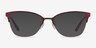 Marlena Burgundy  Rose Gold MetalEyeglass Frames from EyeBuyDirect, with Tinted Lenses