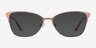 Marlena Rose Gold Burdungy MetalEyeglass Frames from EyeBuyDirect, with Tinted Lenses