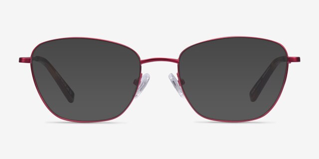 Ingrid Raspberry MetalEyeglass Frames from EyeBuyDirect, with Tinted Lenses