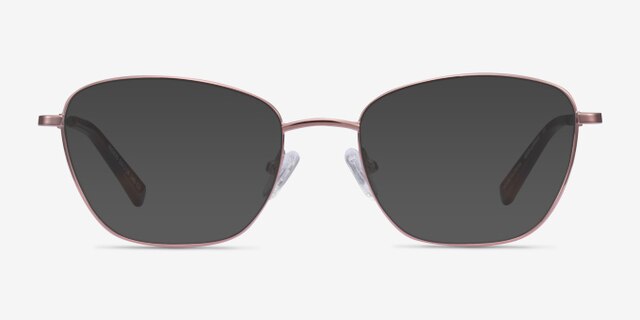 Ingrid Rose Gold MetalEyeglass Frames from EyeBuyDirect, with Tinted Lenses