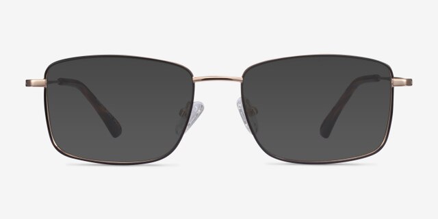 Marley Black Gold MetalEyeglass Frames from EyeBuyDirect, with Tinted Lenses