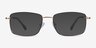 Marley Black Gold MetalEyeglass Frames from EyeBuyDirect, with Tinted Lenses