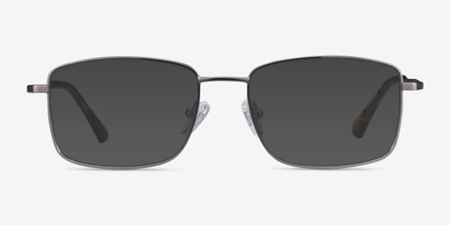 Marley Gunmetal MetalEyeglass Frames from EyeBuyDirect, with Tinted Lenses