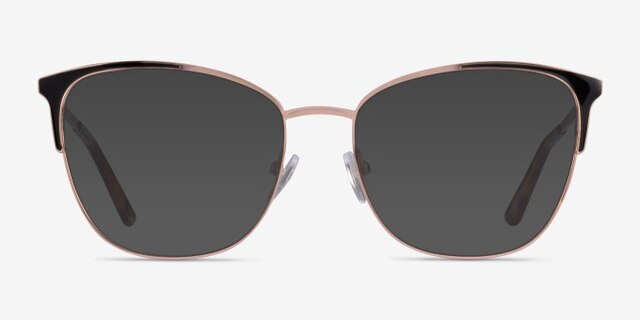 Kelsey Black Rose Gold MetalEyeglass Frames from EyeBuyDirect, with Tinted Lenses