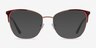 Kelsey Red Rose Gold MetalEyeglass Frames from EyeBuyDirect, with Tinted Lenses