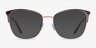 Kelsey Navy Rose Gold MetalEyeglass Frames from EyeBuyDirect, with Tinted Lenses