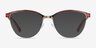 Rosa Red & Gold MetalEyeglass Frames from EyeBuyDirect, with Tinted Lenses