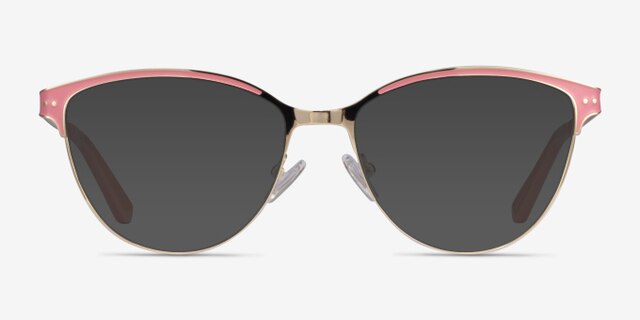 Rosa Gold Pink MétalMontures de lunettes de vue d'EyeBuyDirect, Avec des Verres Teintés