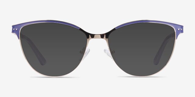 Rosa Purple & Gold MetalEyeglass Frames from EyeBuyDirect, with Tinted Lenses