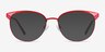Niki Rouge MétalMontures de lunettes de vue d'EyeBuyDirect, Avec des Verres Teintés