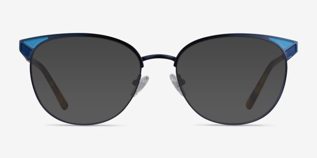 Niki Blue MetalEyeglass Frames from EyeBuyDirect, with Tinted Lenses