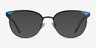 Niki Blue MetalEyeglass Frames from EyeBuyDirect, with Tinted Lenses