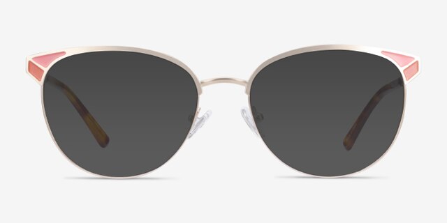 Niki Gold MetalEyeglass Frames from EyeBuyDirect, with Tinted Lenses