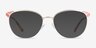 Niki Gold MetalEyeglass Frames from EyeBuyDirect, with Tinted Lenses