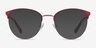 Tracie Burgundy  Rose Gold MetalEyeglass Frames from EyeBuyDirect, with Tinted Lenses