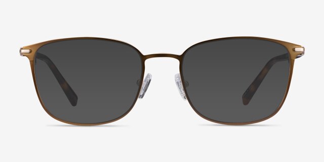 River Bronze & Gold Acetate-metalMontures de lunettes de vue d'EyeBuyDirect, Avec des Verres Teintés
