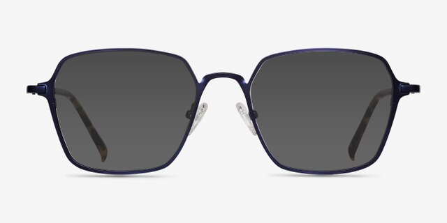 Holden Blue MetalEyeglass Frames from EyeBuyDirect, with Tinted Lenses