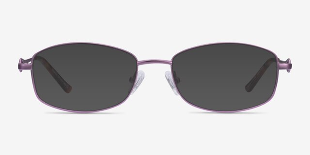 Maggie Purple MetalEyeglass Frames from EyeBuyDirect, with Tinted Lenses