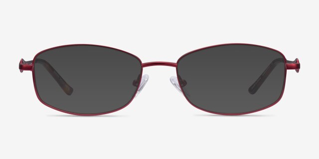 Maggie Burgundy MetalEyeglass Frames from EyeBuyDirect, with Tinted Lenses