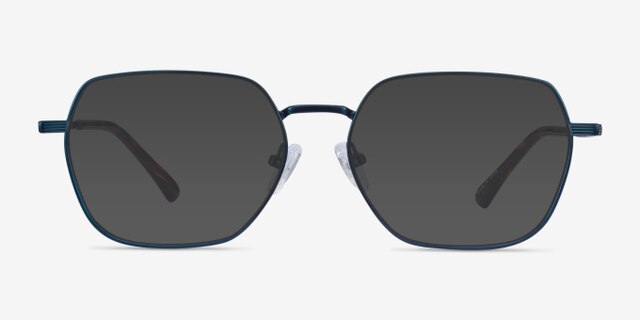 Marlow Navy MetalEyeglass Frames from EyeBuyDirect, with Tinted Lenses