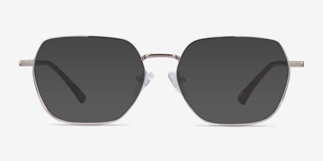 Marlow Silver MetalEyeglass Frames from EyeBuyDirect, with Tinted Lenses