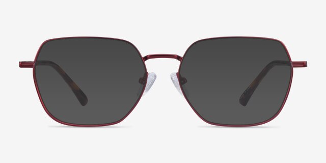 Marlow Red MetalEyeglass Frames from EyeBuyDirect, with Tinted Lenses