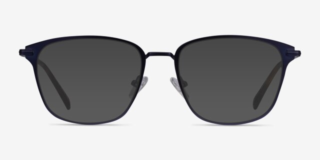 Karter Navy MetalEyeglass Frames from EyeBuyDirect, with Tinted Lenses