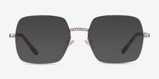 Bettina Silver MetalEyeglass Frames from EyeBuyDirect, with Tinted Lenses