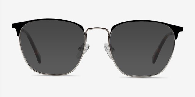 Codex Black Silver MetalEyeglass Frames from EyeBuyDirect, with Tinted Lenses