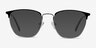 Codex Black Silver MetalEyeglass Frames from EyeBuyDirect, with Tinted Lenses