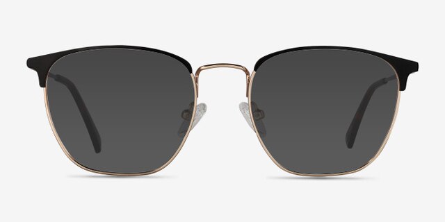 Codex Black Gold MetalEyeglass Frames from EyeBuyDirect, with Tinted Lenses