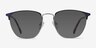 Codex Blue Silver MetalEyeglass Frames from EyeBuyDirect, with Tinted Lenses