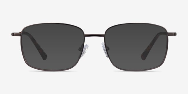 Costin Dark Gunmetal MetalEyeglass Frames from EyeBuyDirect, with Tinted Lenses