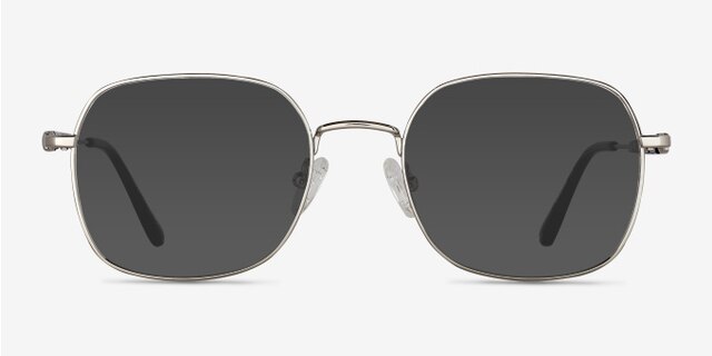 Index Silver Black MetalEyeglass Frames from EyeBuyDirect, with Tinted Lenses