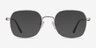 Index Silver Black MetalEyeglass Frames from EyeBuyDirect, with Tinted Lenses