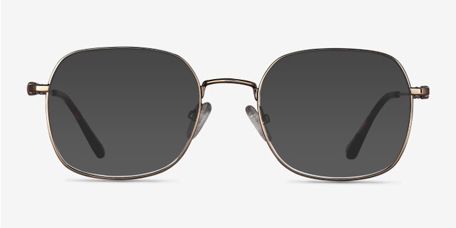 Index Gold Tortoise MetalEyeglass Frames from EyeBuyDirect, with Tinted Lenses