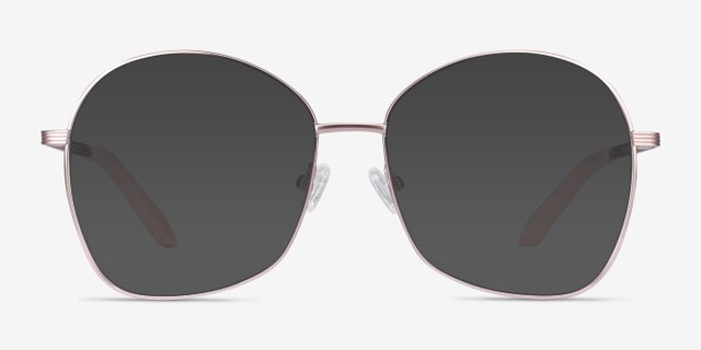 Bridget Pink MetalEyeglass Frames from EyeBuyDirect, with Tinted Lenses
