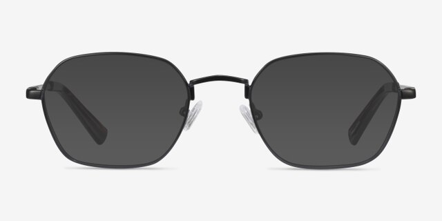 Space Matte Black MetalEyeglass Frames from EyeBuyDirect, with Tinted Lenses