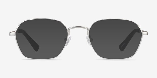 Space Matte Gunmetal MetalEyeglass Frames from EyeBuyDirect, with Tinted Lenses