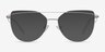 Surprise Matte Silver MetalEyeglass Frames from EyeBuyDirect, with Tinted Lenses