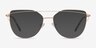 Surprise Matte Gold MétalMontures de lunettes de vue d'EyeBuyDirect, Avec des Verres Teintés