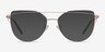 Surprise Matte Light Gold MétalMontures de lunettes de vue d'EyeBuyDirect, Avec des Verres Teintés