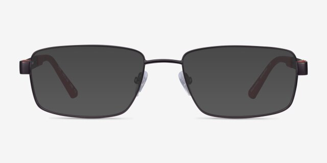 Bob Gunmetal Red Carbon-fiberEyeglass Frames from EyeBuyDirect, with Tinted Lenses