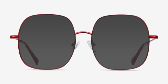 Movement Red MetalEyeglass Frames from EyeBuyDirect, with Tinted Lenses