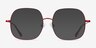 Movement Red MetalEyeglass Frames from EyeBuyDirect, with Tinted Lenses