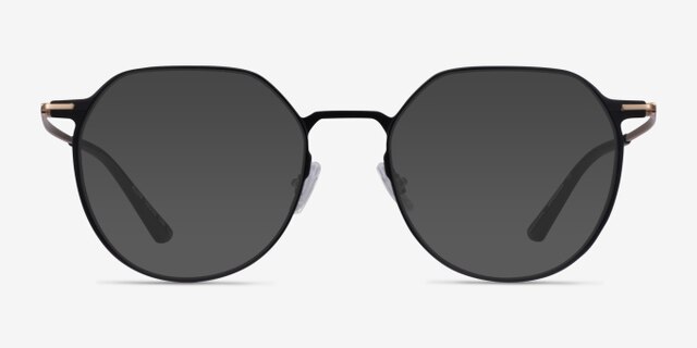 Alum Black & Gold Aluminium-alloyMontures de lunettes de vue d'EyeBuyDirect, Avec des Verres Teintés