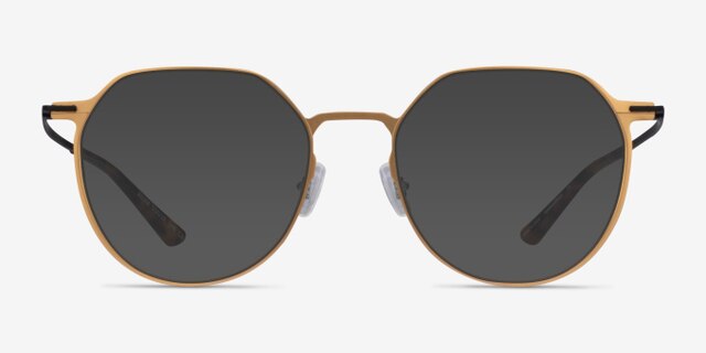 Alum Gold & Black Aluminium-alloyEyeglass Frames from EyeBuyDirect, with Tinted Lenses